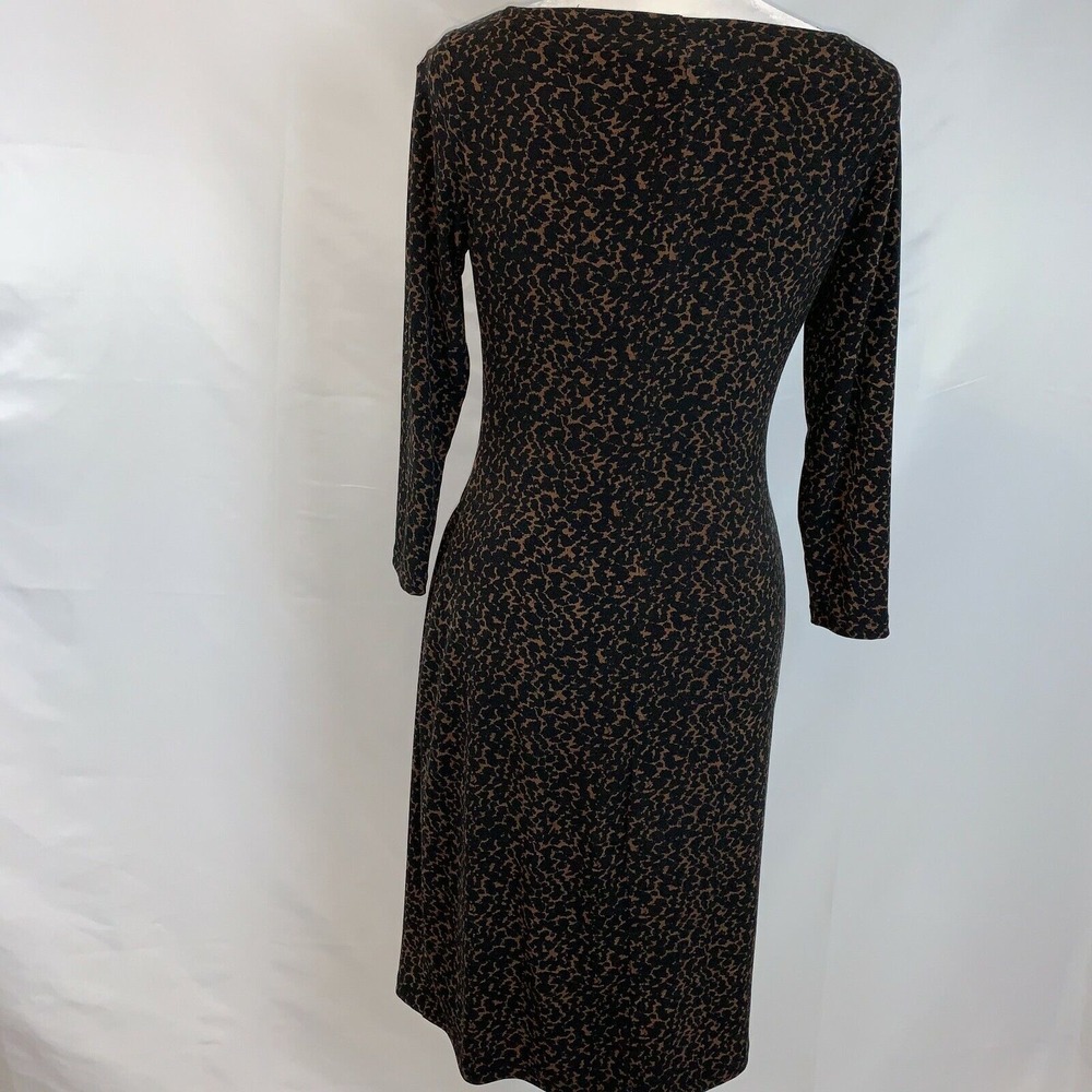 Lauren Ralph Lauren Animal Print side ruched jersey sheath 6 - Picture 4 of 5